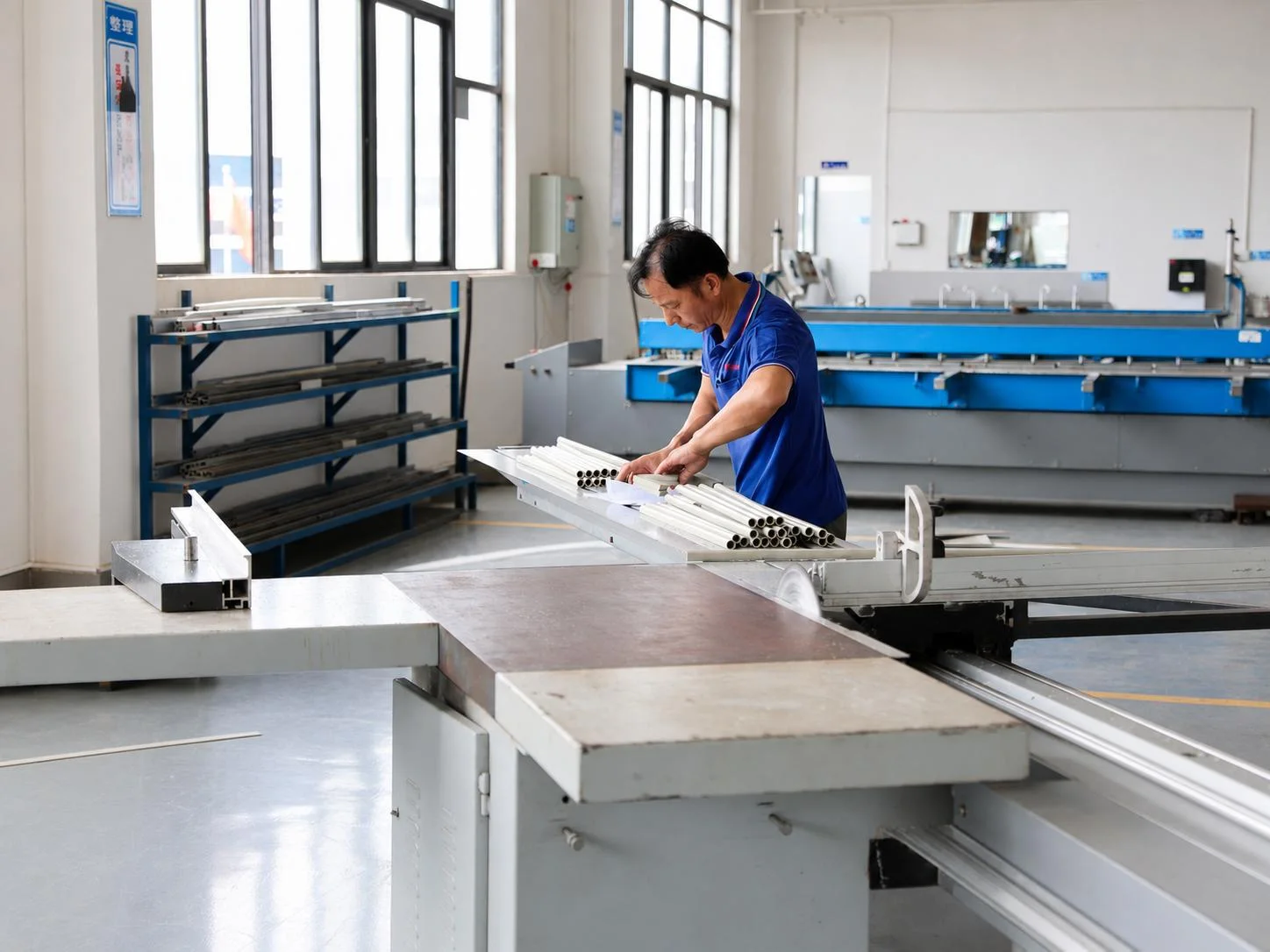 Technician maintaining industrial process equipment